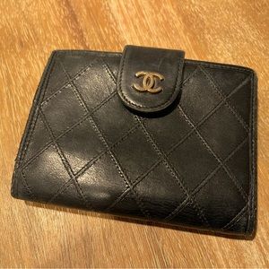 Chanel Bicolore Quilted Lambskin Bifold Wallet